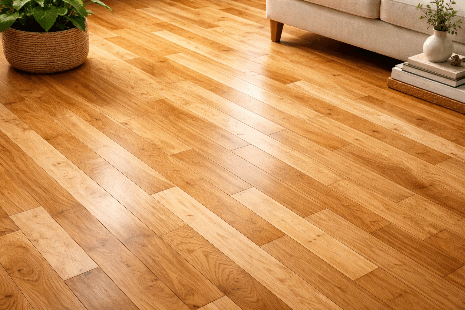 After hardwood floor refinishing